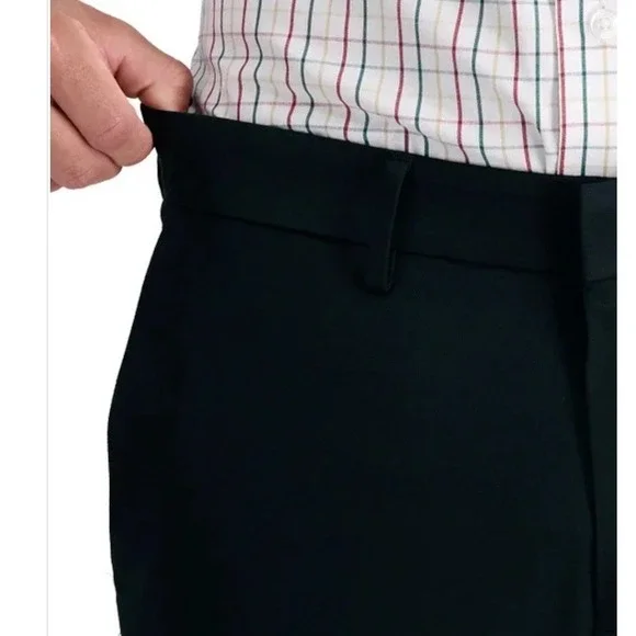 Haggar Performance Dress Pants Men 30x32 Super Flex Waistband Polyester Black - Picture 8 of 8